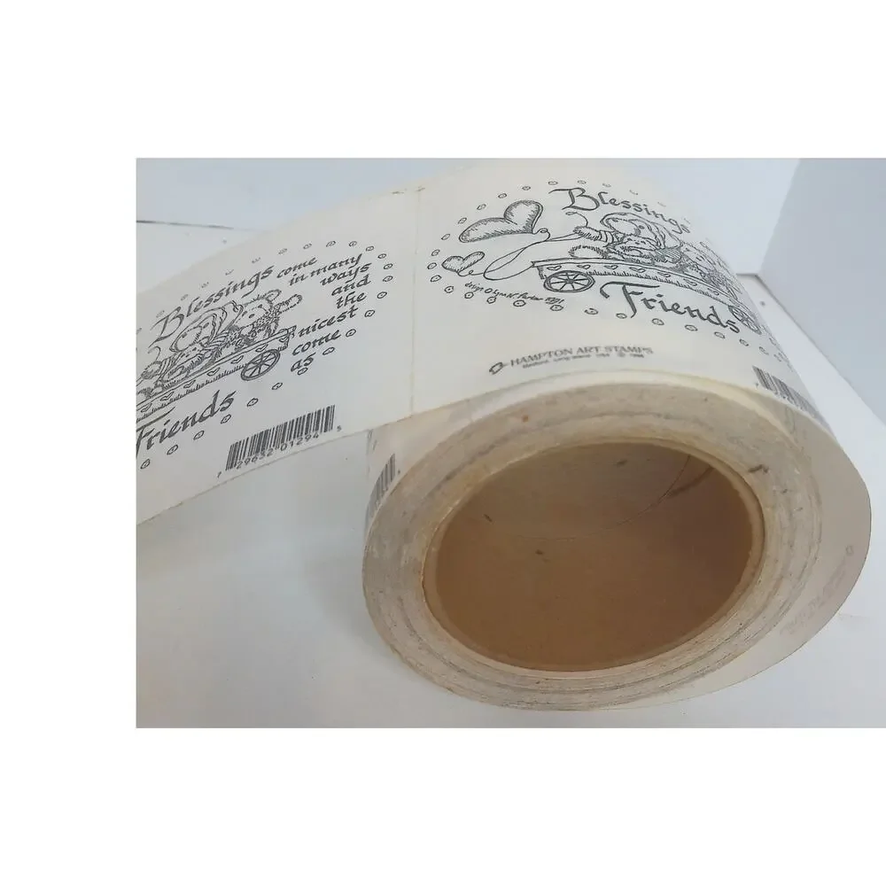 Vintage Hampton Arts Blessings Come As Friends Giant Sticker Roll